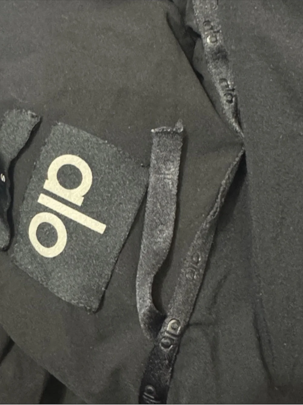 ALO Yoga Black Oversized Puffer Jacket with Stand Collar